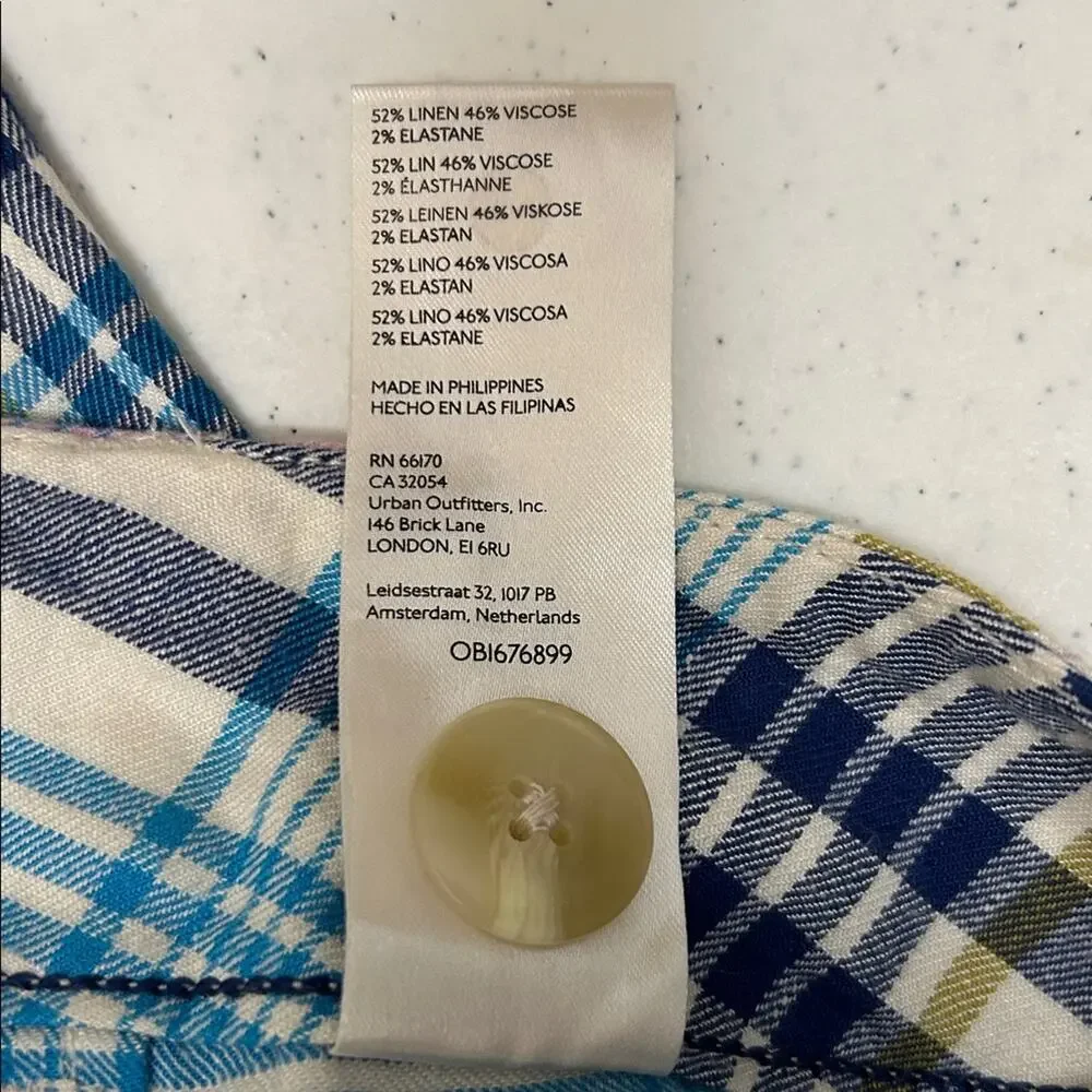 Anthropologie Maeve Colette Pastel Plaid Linen - Picture 10 of 10